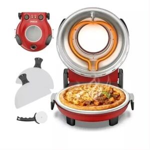 Teendow - 12" Indoor Pizza Maker,Pizza Oven with Removable Ceramic Stone, 800°F